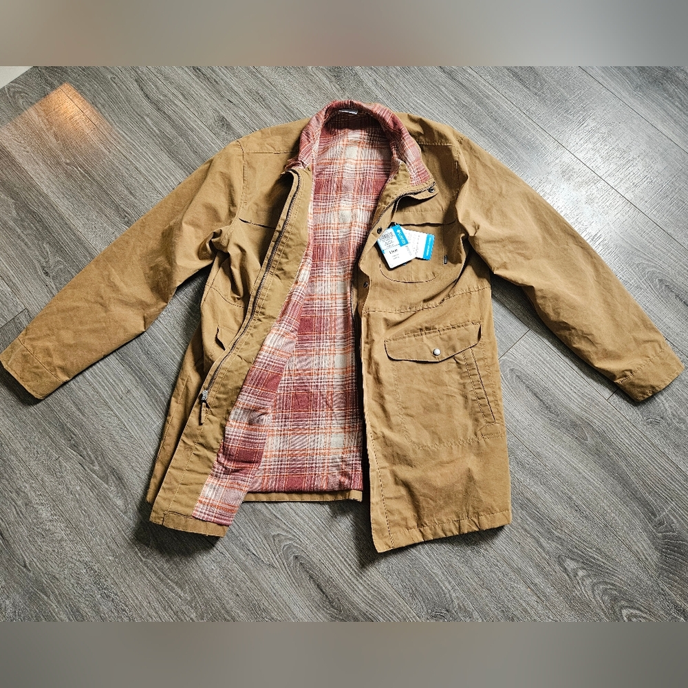 Columbia Flannel Lined Zip & Button Up Aston Lodge Water Resistant Coat NEW XL - Picture 1 of 14